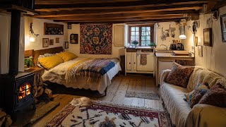🔴Rustic Cabin in a Snowstorm | Escape with the Hypnotic Fireplace & Soothing Winter Ambience ❄️🔥💤