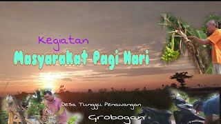 Kegiatan masyarakat Desa Tunggu Kec Penawangan Di Pagi Hari |Kehidupan Desa |Suasana Grobogan