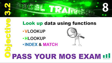 8. Vlookup, Hlookup, Index & Match. Excel Exam 77-728 Training