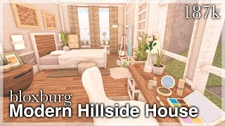 Bloxburg - Modern Hillside House Build (interior   full tour)