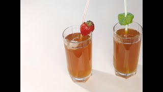 Ice Tea تفادي حر الصيف مع شاي مثلج مع نكهة النعناع أو الفرولة، أيس تي معمول في البيت