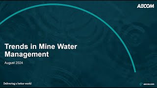 Trends in Mine Water Management