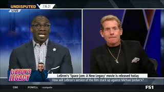 UNDISPUTED  LeBron Space Jam is getting destroyed by critics Skip Bayless makes fun of Lebron