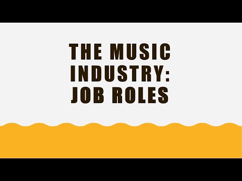 Job Roles - The Music Industry - BTEC Unit 1