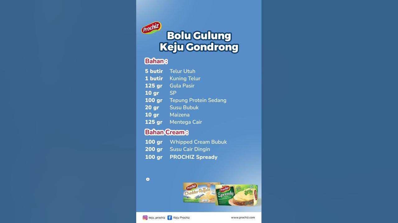 Resep Bolu Gulung Keju Gondrong #KreasiKeju #KreasiProchizCheddarRoyale