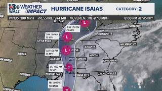 Weather Impact Stream | Latest Update on Hurricane Isaias (Tropics Update 10/8)