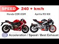 Aprilia RS 660 vs Honda CBR 650R / Acceleration, Top Speed 240+ km/h, Ride and Exhaust Sound
