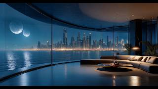 4K Alien Planet Night Scenery Water Sounds For Deep Sleep And Insomnia
