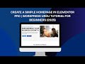 Create a Simple Homepage in Elementor Pro | WordPress Urdu Tutorial for Beginners (2025)