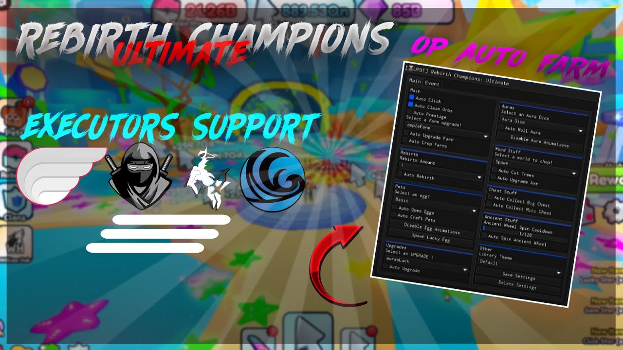 [🌋UPD!] Rebirth Champions: Ultimate NEW OP Script (2025) | Auto Wood, Auto Prestige & More...!