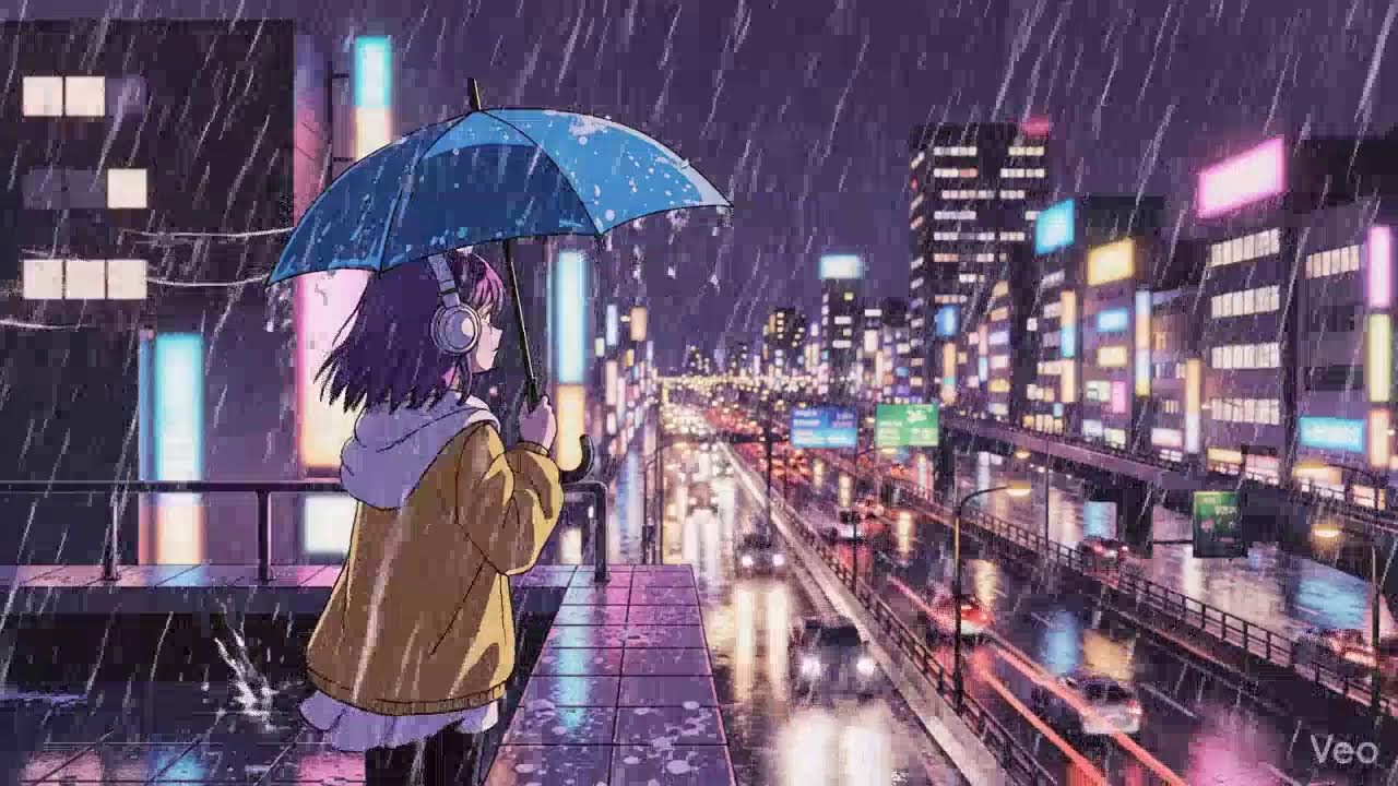 Urban Rain 🌧️ Japanese Neon City Lofi Study Beats