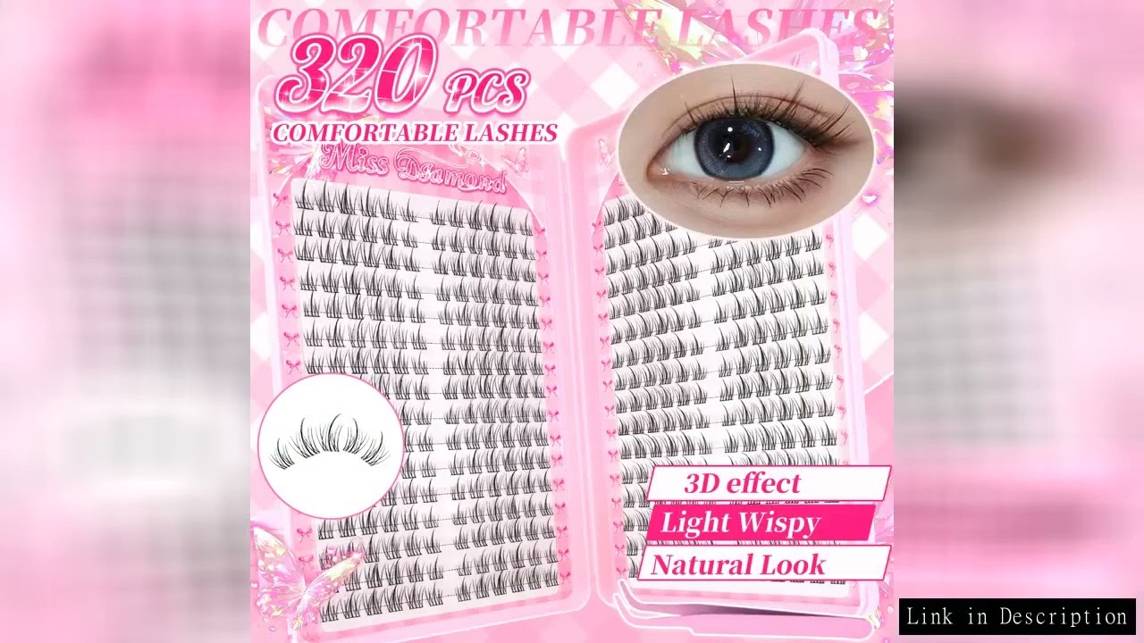 Natural Lightweight 320 Cluster False Eyelashes C-Curl Sunflower Style Reusable for Beginners