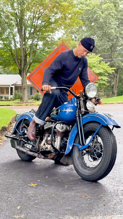 TRUE BLUE !1941 Harley-Davidson WL By Alexander Leaving