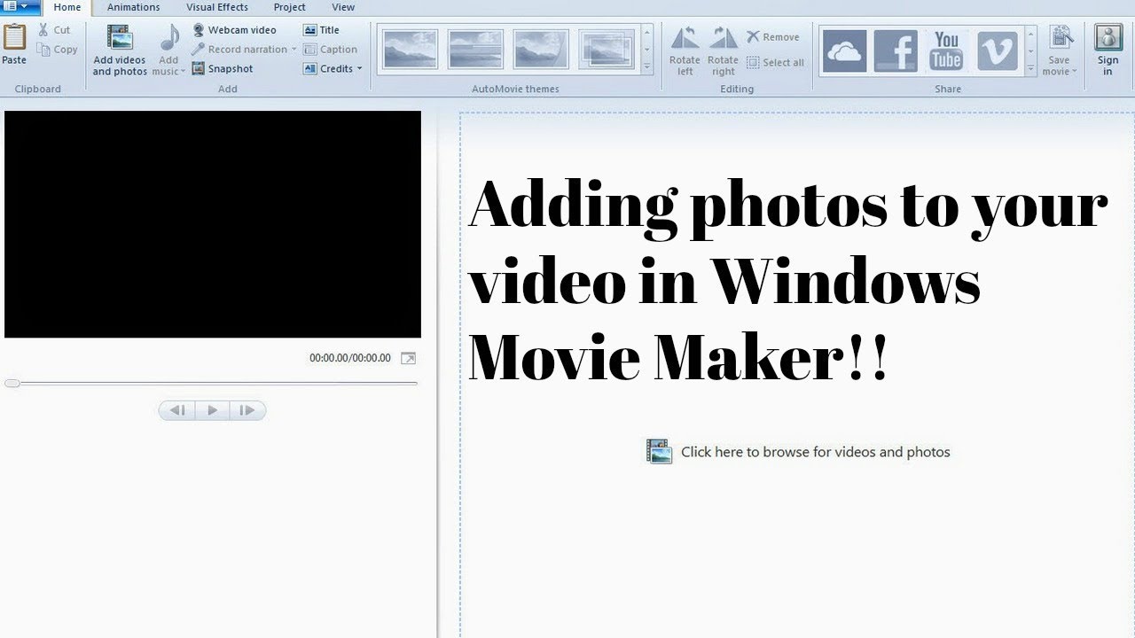 Adding photos to your video in Windows Movie Maker! YouTube