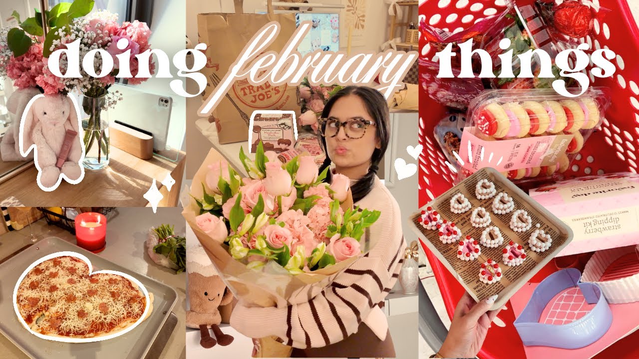 Preparing for February! 💌🤍🎂 Valentine's Decor, Trader Joe's, Shopping, Baking & Romanticizing Winter