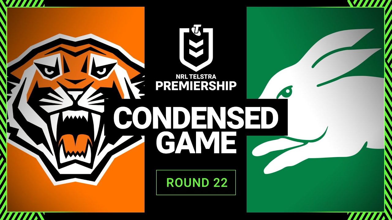 NRL Highlights | NRL 2023 | Wests Tigers v South Sydney Rabbitohs | Condensed Match, Round 22