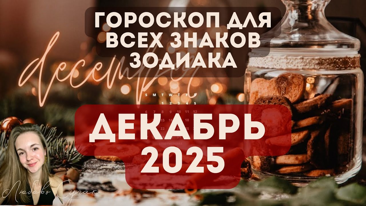 ДЕКАБРЬ 2025 ГОРОСКОП. Завершаем цикл в 9 лет. 