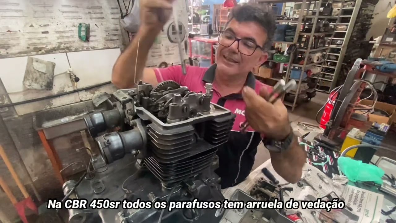 CBR 450SR MONTANDO MOTOR DA CAFÉ RACE parte de força