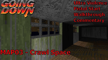 Doom II: Going Down (Ultra Violence 100%) Walkthrough (MAP03: Crawl Space)