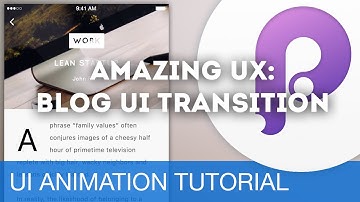 Amazing UX: Blog UI Transition • UI/UX Animations with Principle & Sketch (Tutorial)