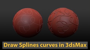How to draw Splines curves on a poly surface in 3dsMax