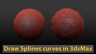 How to draw Splines curves on a poly surface in 3dsMax