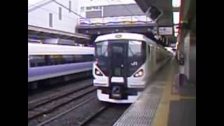 JR東日本　Ｅ257系　かいじ１０８号　甲府駅発車　依頼ＭＨ付き