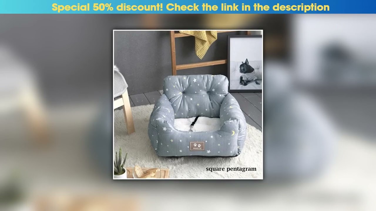 Review Blue Starry Sky Travel Dog Car Seats for Small Medium Dogs Pet Car Carrier Bed Cover Comfort