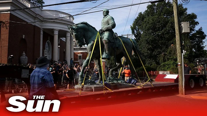 Statues of Confederate Generals Robert E. Lee and "Stonewall" Jackson removed in Charlottesville
