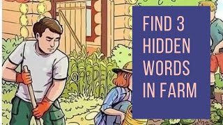 Find the 3 hidden words in Farm | Eye test puzzle solution