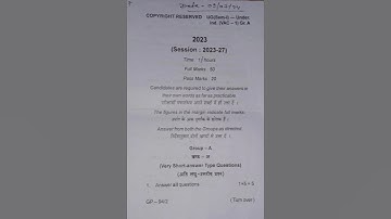 U.G / B.A sem 1 (2023-27) understanding india (VAC-1) Group-A question 2024