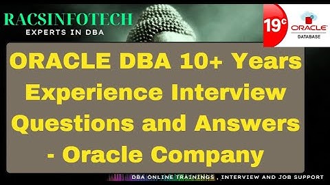Realtime ORACLE DBA-interviewvragen en -antwoorden met meer dan 10 jaar ervaring - Oracle Company...