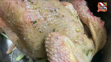 Gà hấp muối với hạt dổi, mắc khén cực dễ làm