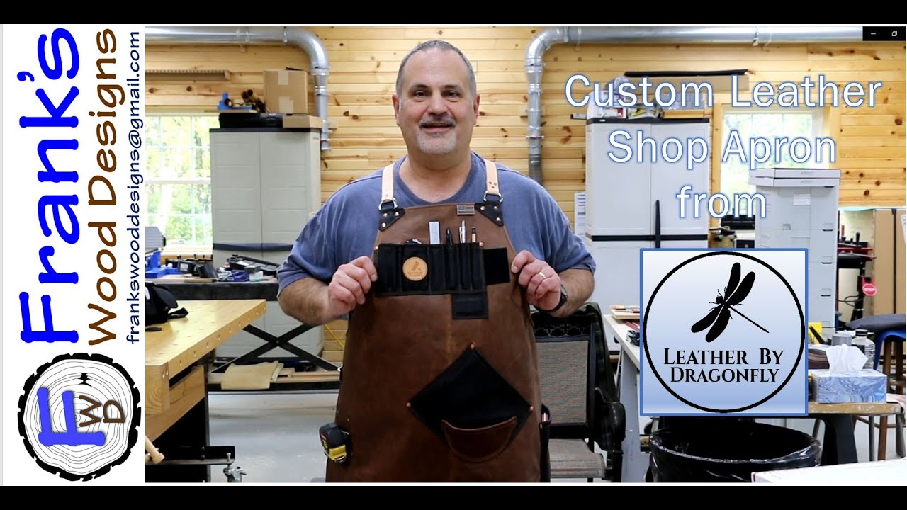 Custom Leather Shop Apron from Leather by Dragonfly 200428 