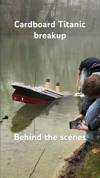 3 METER CARDBOARD TITANIC BREAKUP BEHIND THE SCENES! #titanic #maritimedisaster #history #viral