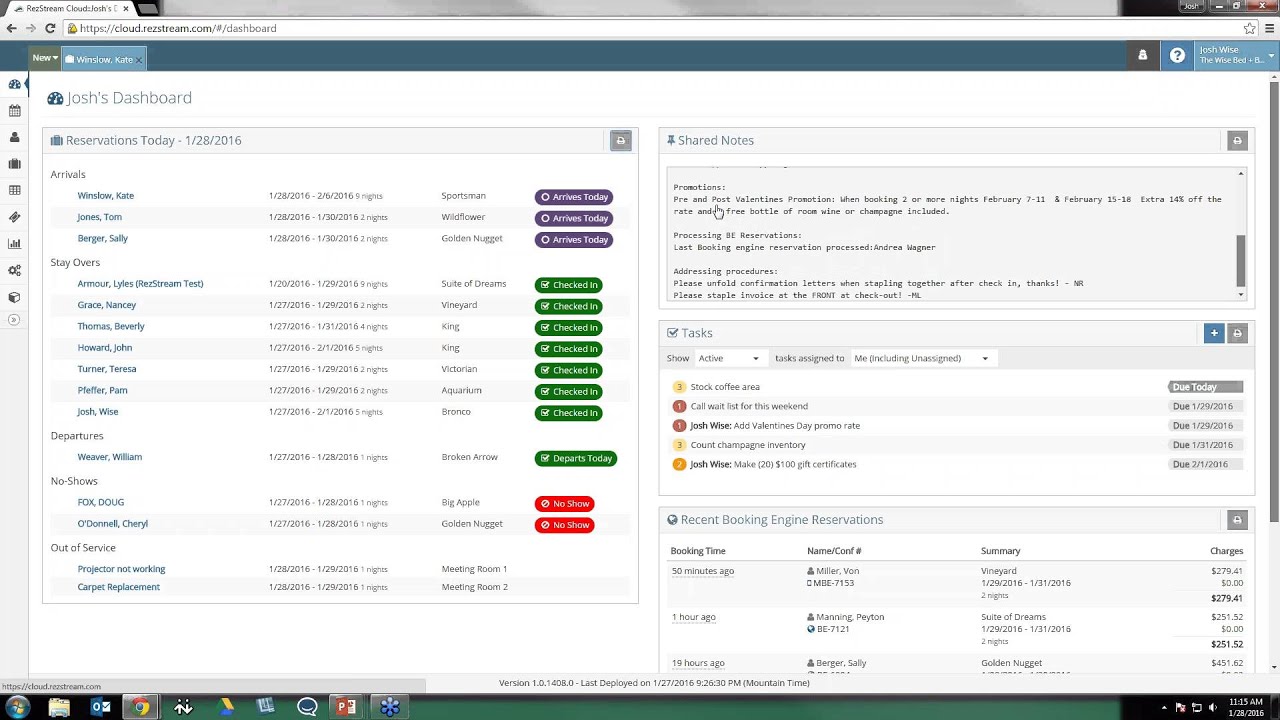 Meet the Dashboard in RezStream Cloud