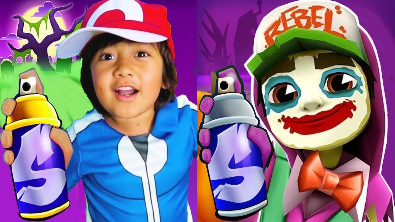 Subway Surfers Halloween 2020 Cambridge ZOMBIE JAKE Serious vs RYAN'S WORLD Tag with Ryan Gameplay