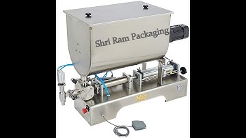 Paste Filling with Stirrer tank |Paste Filling Mixing Machine, Piston Filler Machine with Big Hopper