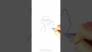 🦢 Create Along 🔴 Quick Art Tutorial for an Adorable Cute Goose ✨ 🚀 #shorts #drawing #RavlykArt