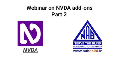 Webinar on NVDA add-ons
