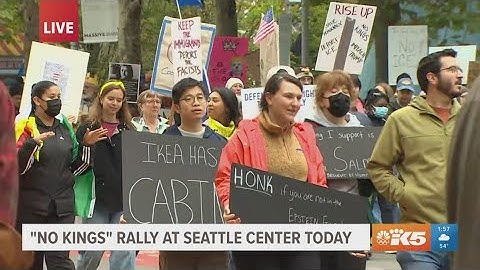 No Kings protest in Seattle: See protesters march through downtown