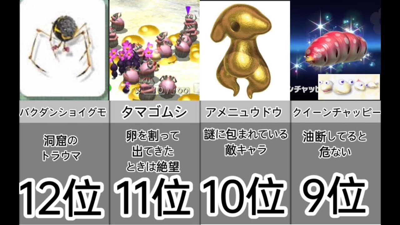 ランキング ピクミンのトラウマ敵キャラ 比較動画 Youtube