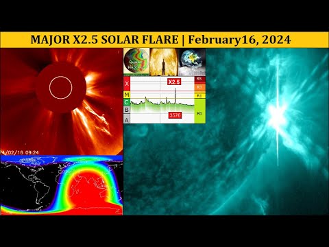 Major X2.5 Solar Flare  February 16, 2024