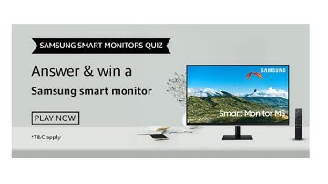 Samsung Smart Monitors quiz | Amazon quiz today | April 2021