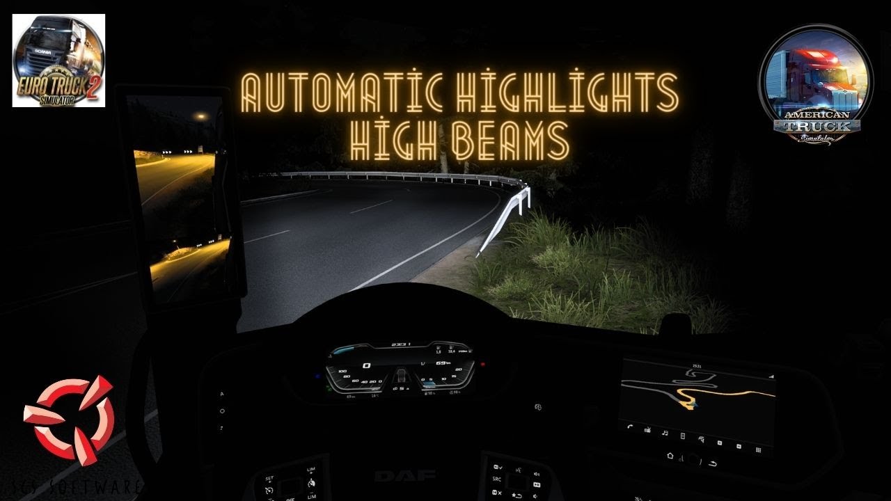 ETS2 & ATS 1.48.5 Otomatik Uzun ve Kısa Far (Automatic Headlights
