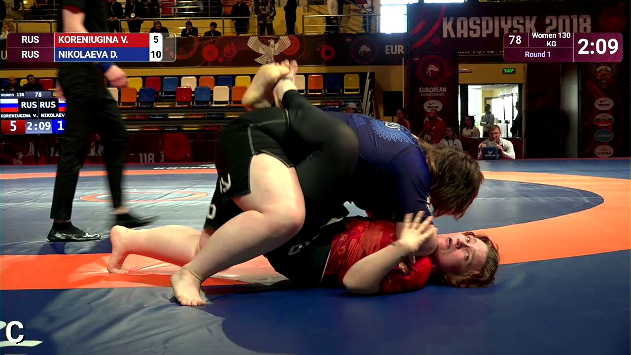 Round 1 Women - +71 kg: V. KORENIUGINA (RUS) v. D. NIKOLAEVA (RUS)