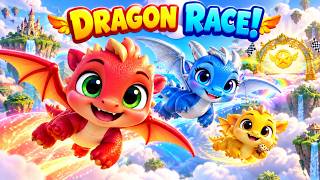 Dragons Race in the Sky! 🐉🏁 | The Race of Friendship | 3D Cartoon