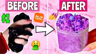 Fixing the CHEAPEST SLIMES OFF THE INTERNET! 😳🤑 DIY Slime Makeover