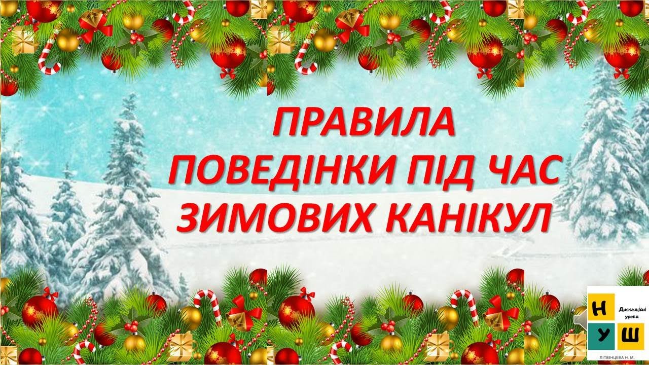 ПРАВИЛА ПОВЕДІНКИ ПІД ЧАС ЗИМОВИХ КАНІКУЛ. Безпечні зимові канікули - YouTube