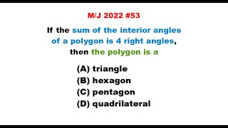 CSECMathsP1s10 ~ Polygons: Sum of Interior Angles, 4 Right Angles